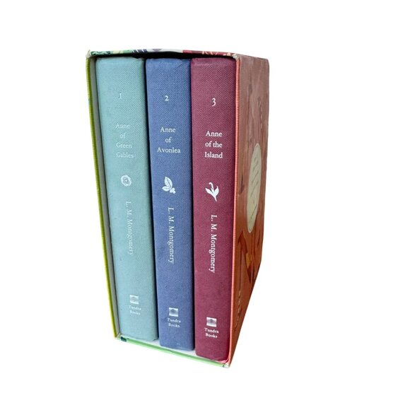 ANNE OF GREEN GABLES Hardcover Books Box Set Vol. 1-3 L.M. Montgomery Tundra HTF - Picture 1 of 16